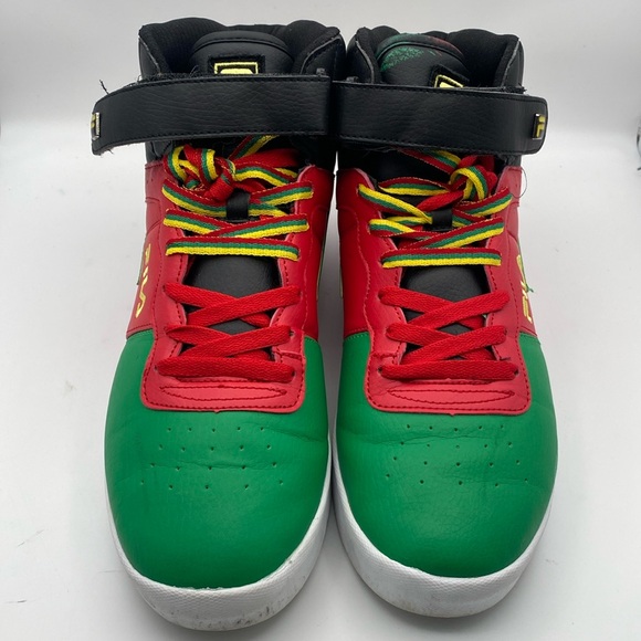 Fila Mens Vulc 13 MP BC Red Black Yellow Casual Sneakers Size 11 - Picture 2 of 9